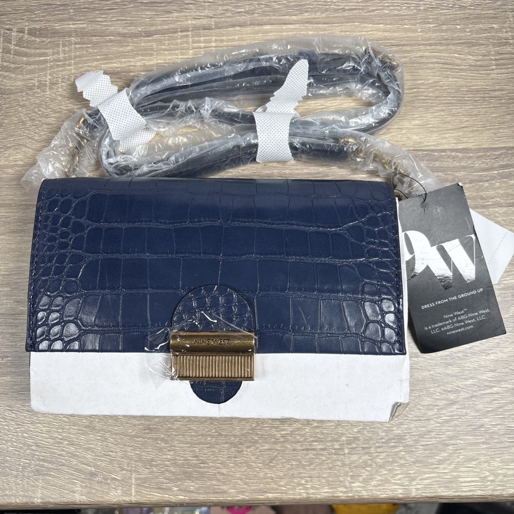 Nine West Kathy Mini Crossbody Flap French Navy | Womens Crossbody